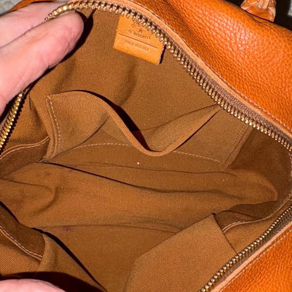 Il BISONTE Tan Leather crossbody handbag - Picture 5 of 9